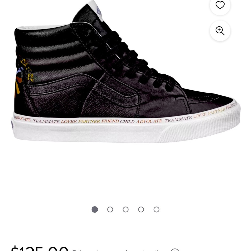 Vans high top black size 10